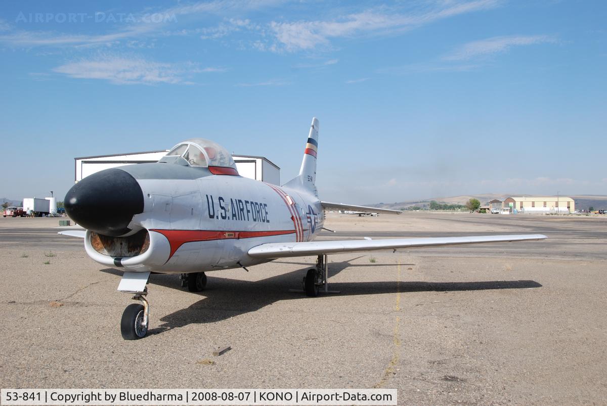 53-841, 1955 North American F-86D Sabre C/N 201-285, Sabre Parked at Ontario Airport. Part of the Merle Maine collection