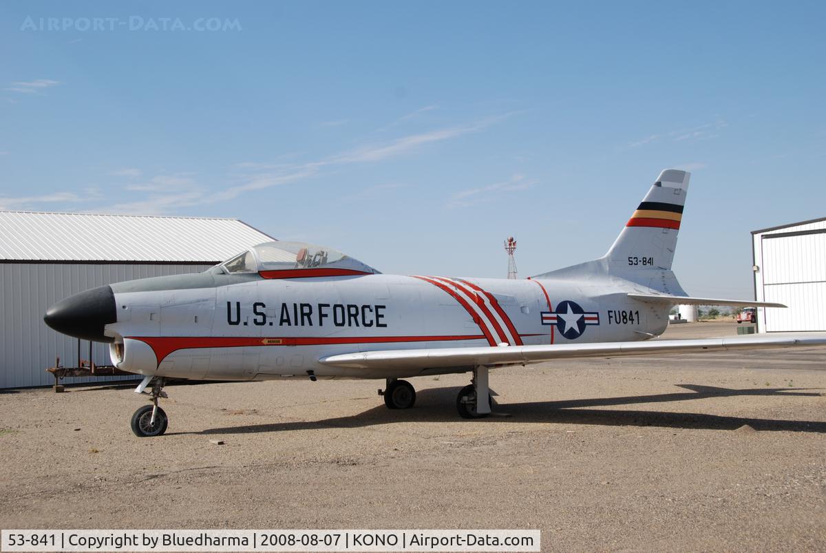 53-841, 1955 North American F-86D Sabre C/N 201-285, Sabre Parked at Ontario Airport. Part of the Merle Maine collection