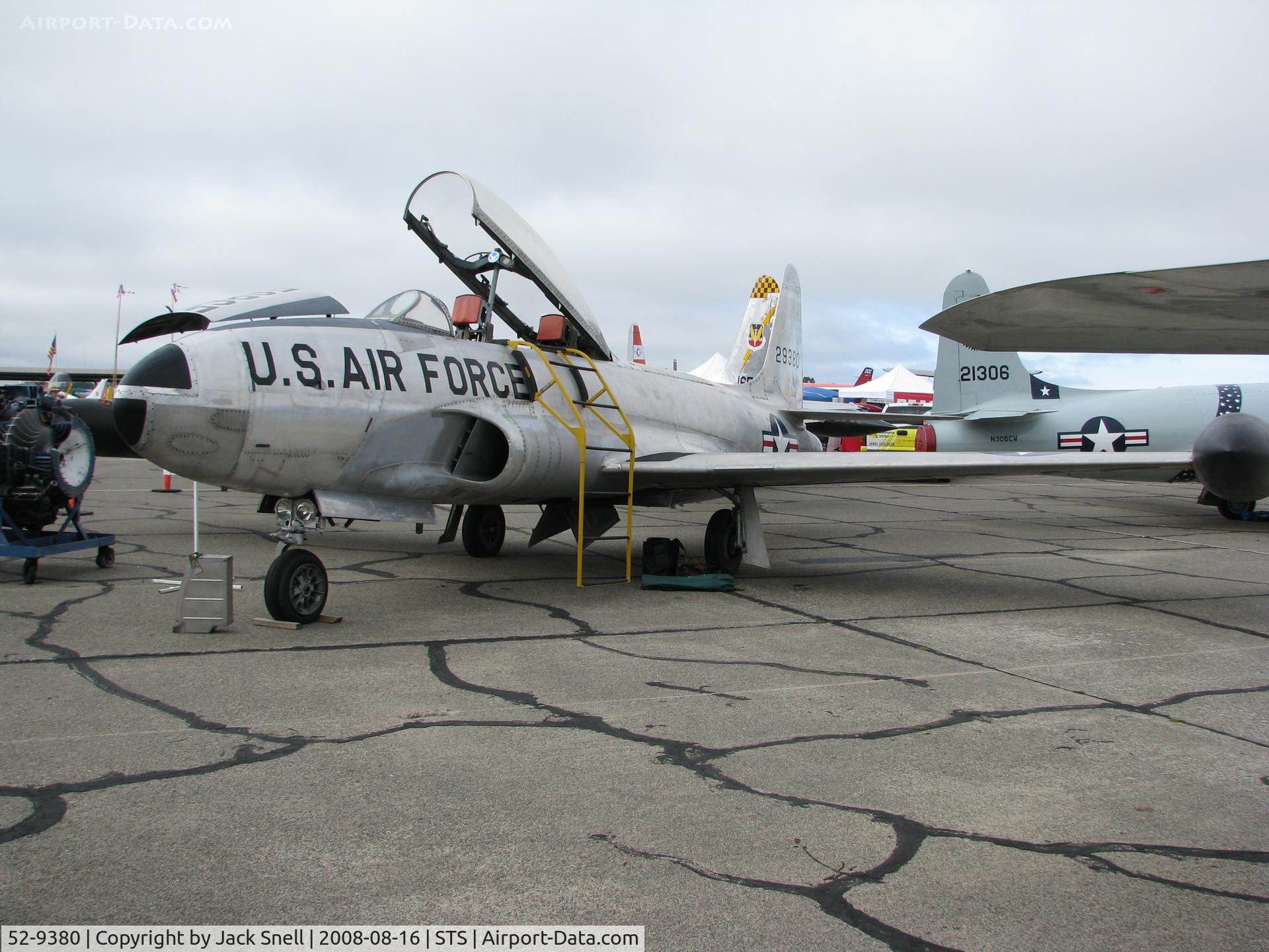 52-9380, 1952 Lockheed T-33A Shooting Star C/N 580-7465, 1953 Lockheed T-33 Shooting Star