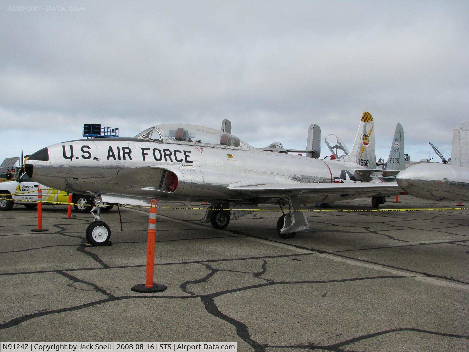 N9124Z, 1951 Lockheed T-33B Shooting Star C/N 580-5915, Displayed at the 2008 Wings Over Wine Country Air Show