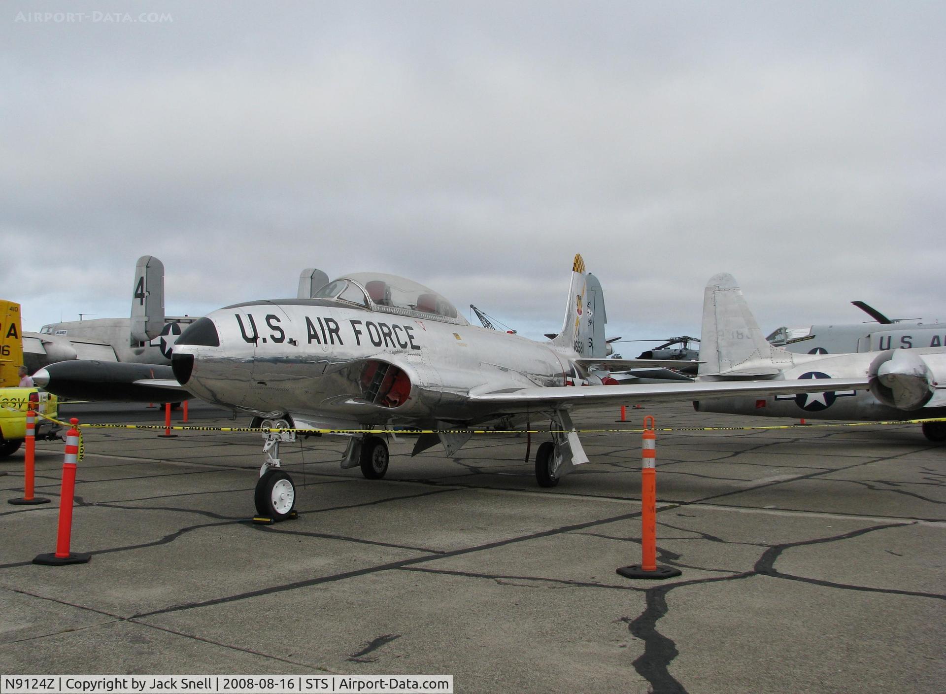 N9124Z, 1951 Lockheed T-33B Shooting Star C/N 580-5915, Displayed at the 2008 Wings Over Wine Country Air Show