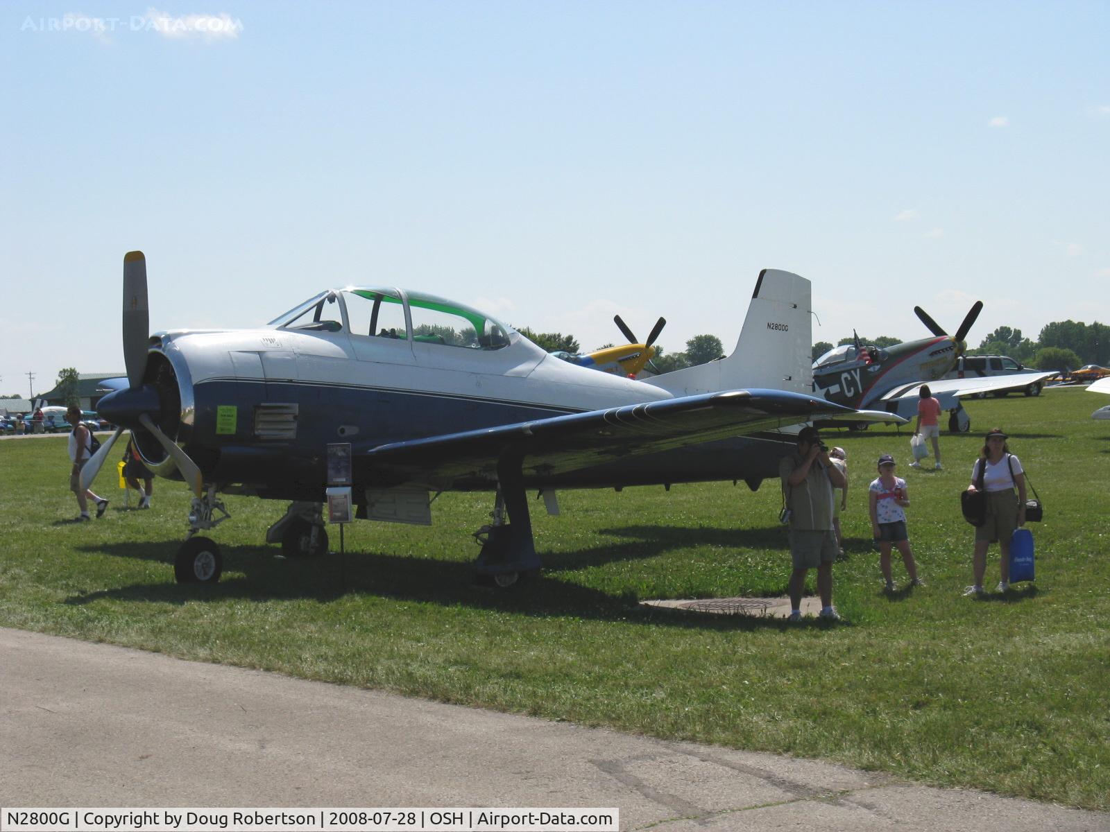 N2800G, 1951 North American T-28A Trojan C/N 174-222, 1951 North American T-28A TROJAN, Wright R-1820