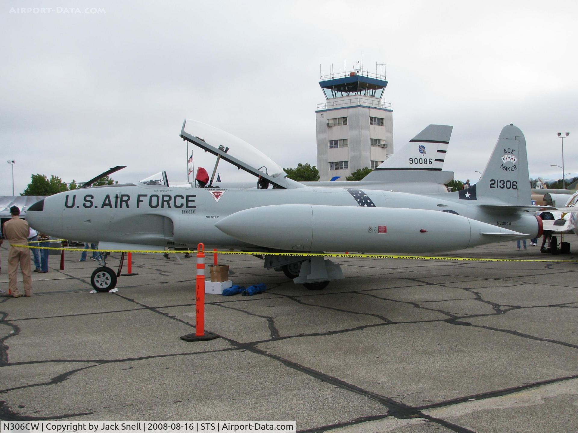 N306CW, Canadair CT-133 Silver Star C/N T33-306, Displayed at the 2008 Wings Over Wine Country Air Show