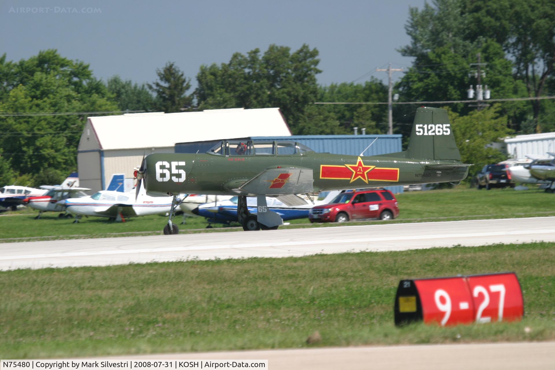 N75480, 1974 Nanchang CJ-6A C/N 2951265, Oshkosh 2008