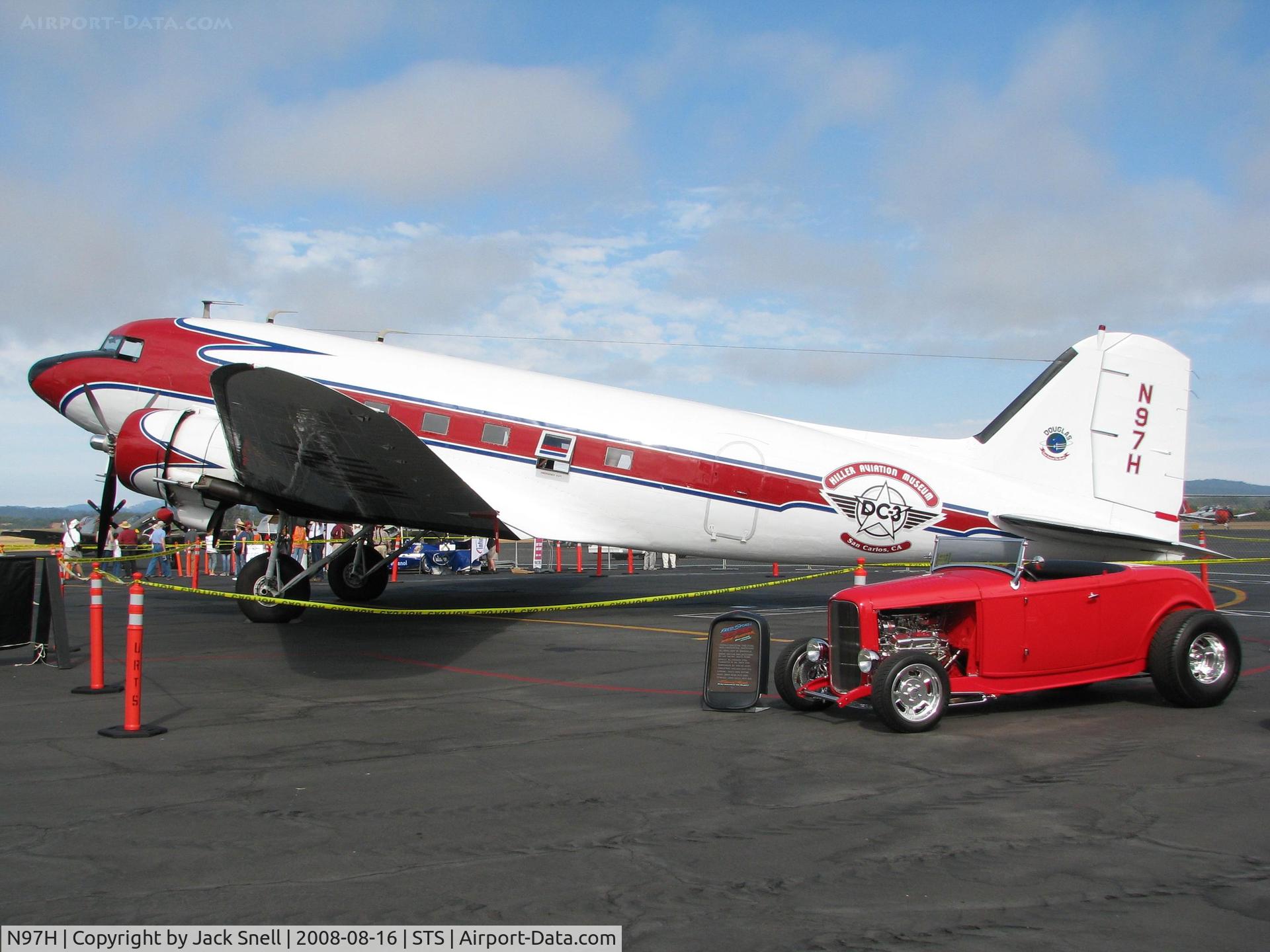 N97H, 1945 Douglas DC3C-S1C3G (C-47A) C/N 16865, Displayed at the 2008 Wings Over Wine Country Air Show