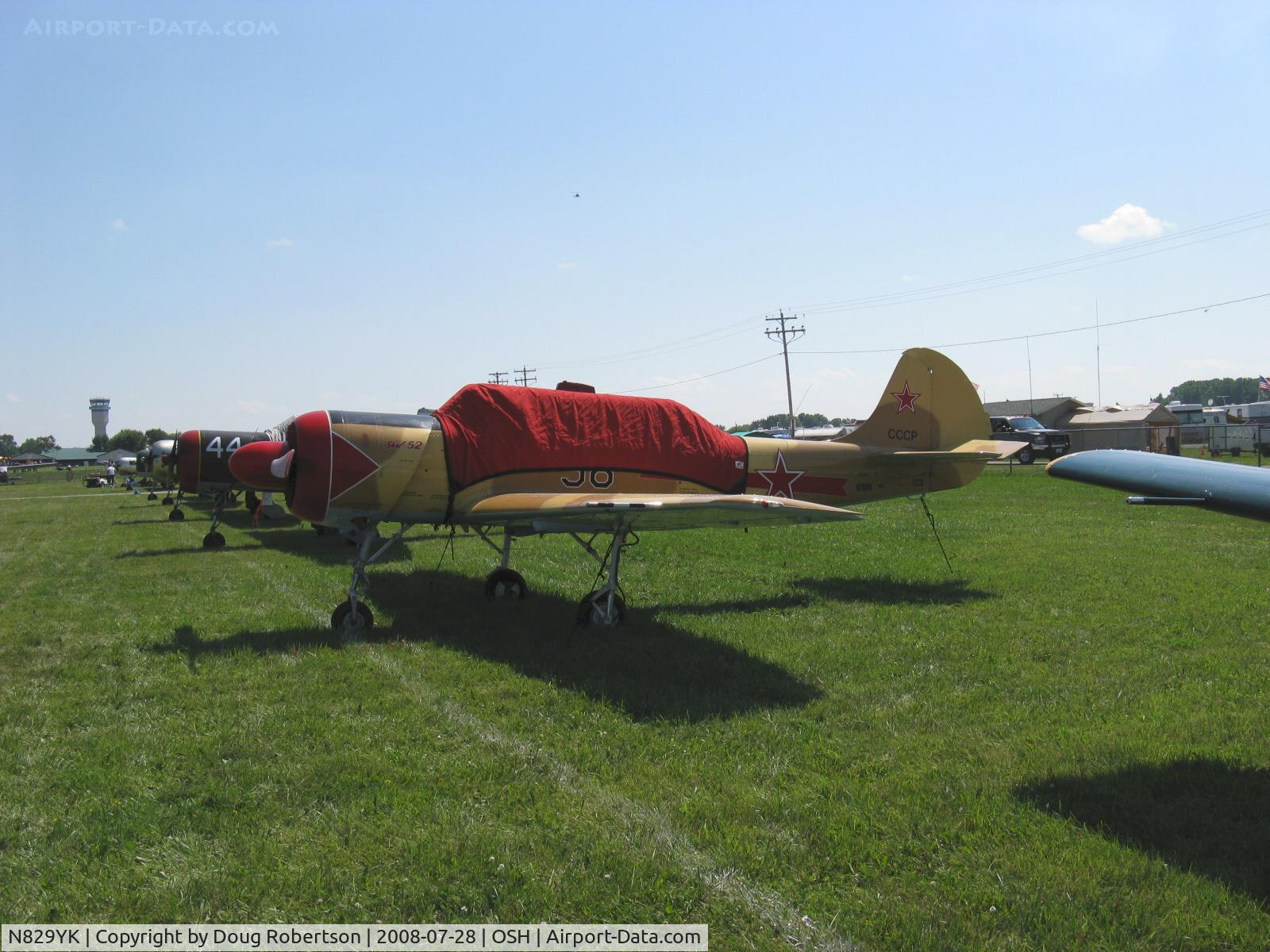 N829YK, 1988 Yakovlev Yak-52 C/N 889212, 1988 Yakovlev Yak 52, VOKBM (Bakanov) M14P 9 cylinder radial 355 Hp
