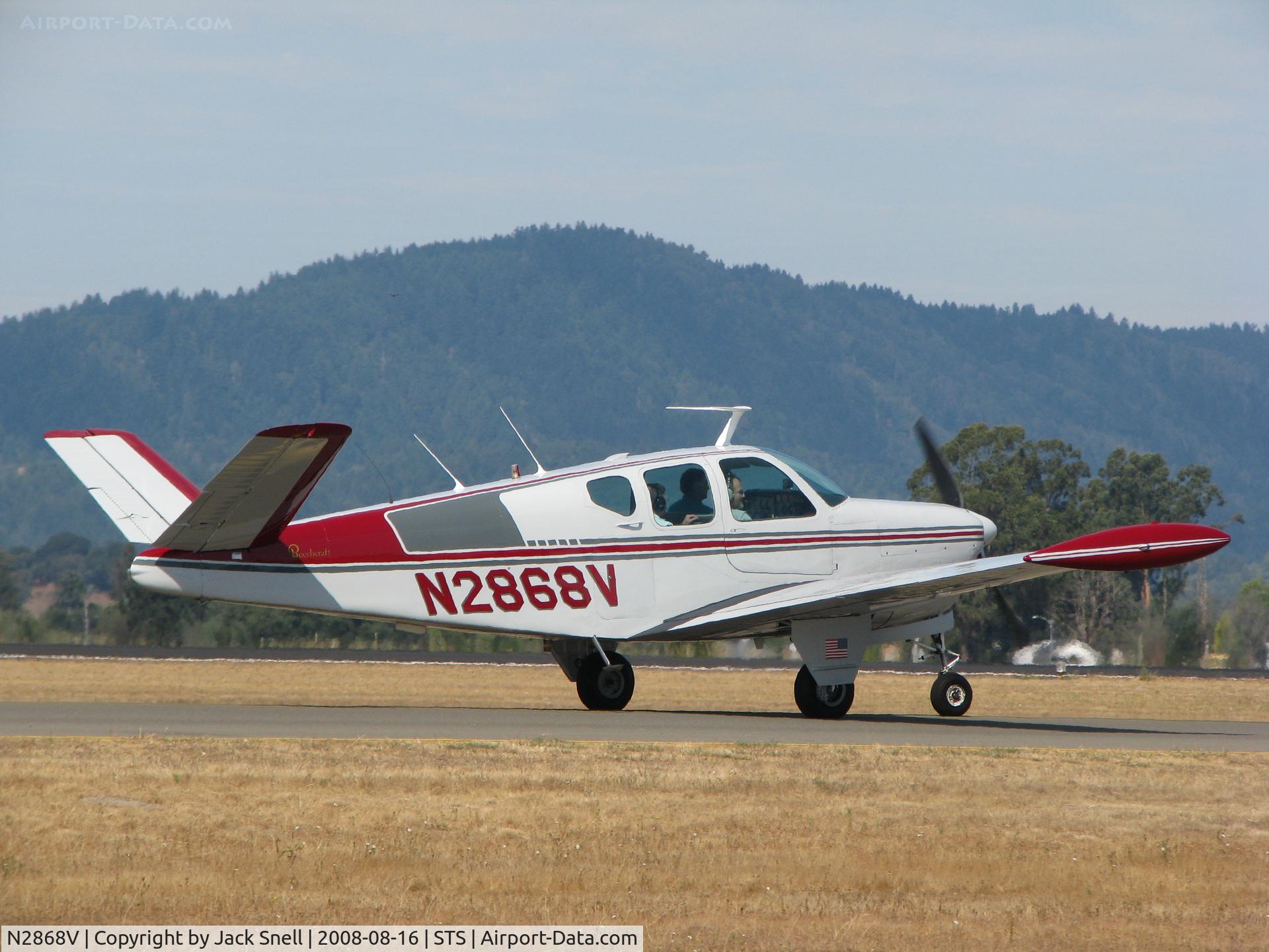 N2868V, 1947 Beech 35 Bonanza C/N D-273, Displayed at the 2008 Wings Over Wine Country Air Show