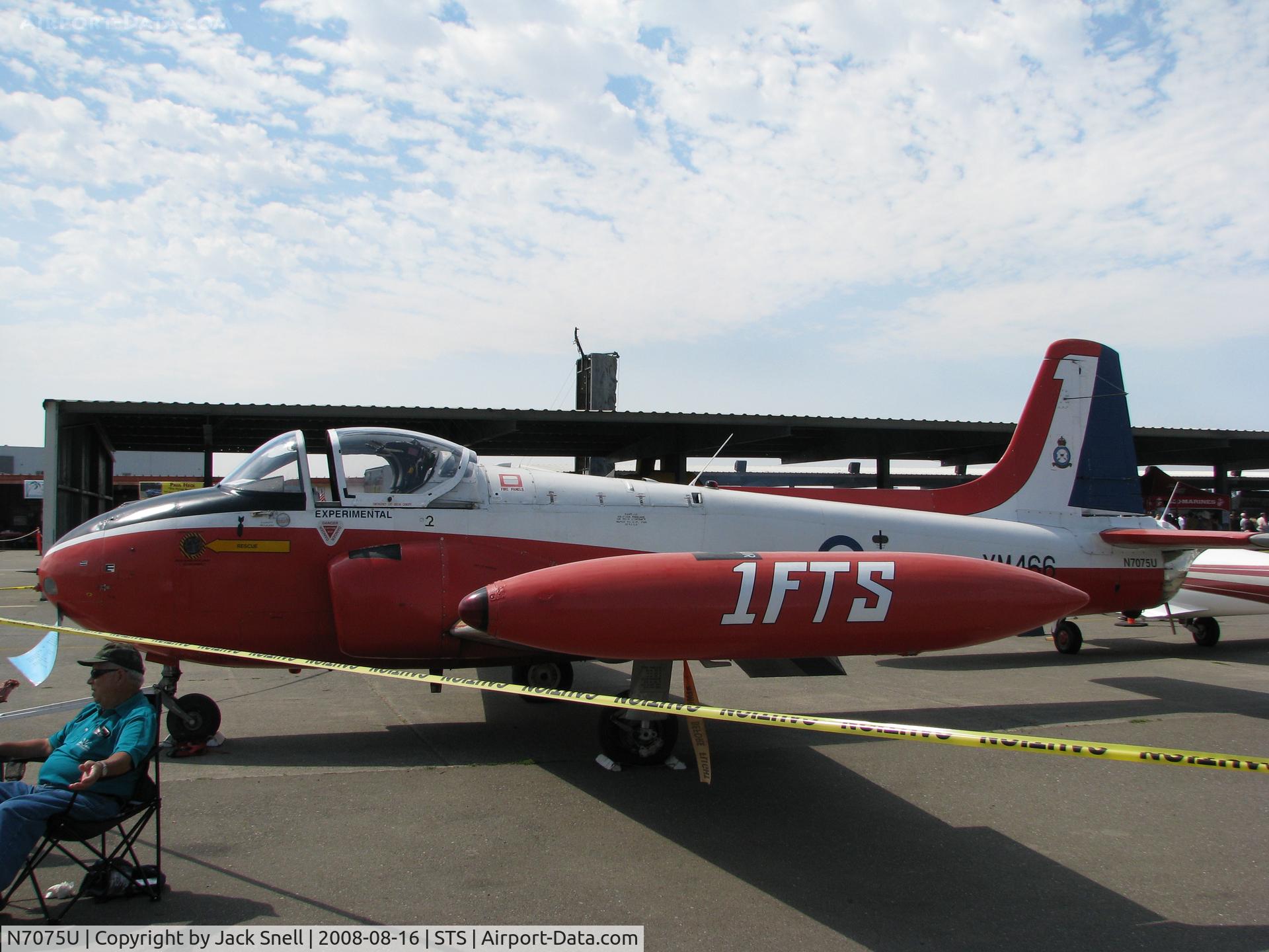 N7075U, 1960 Hunting P-84 Jet Provost T.3A C/N PAC/W/9274, Displayed at the 2008 Wings Over Wine Country Air Show