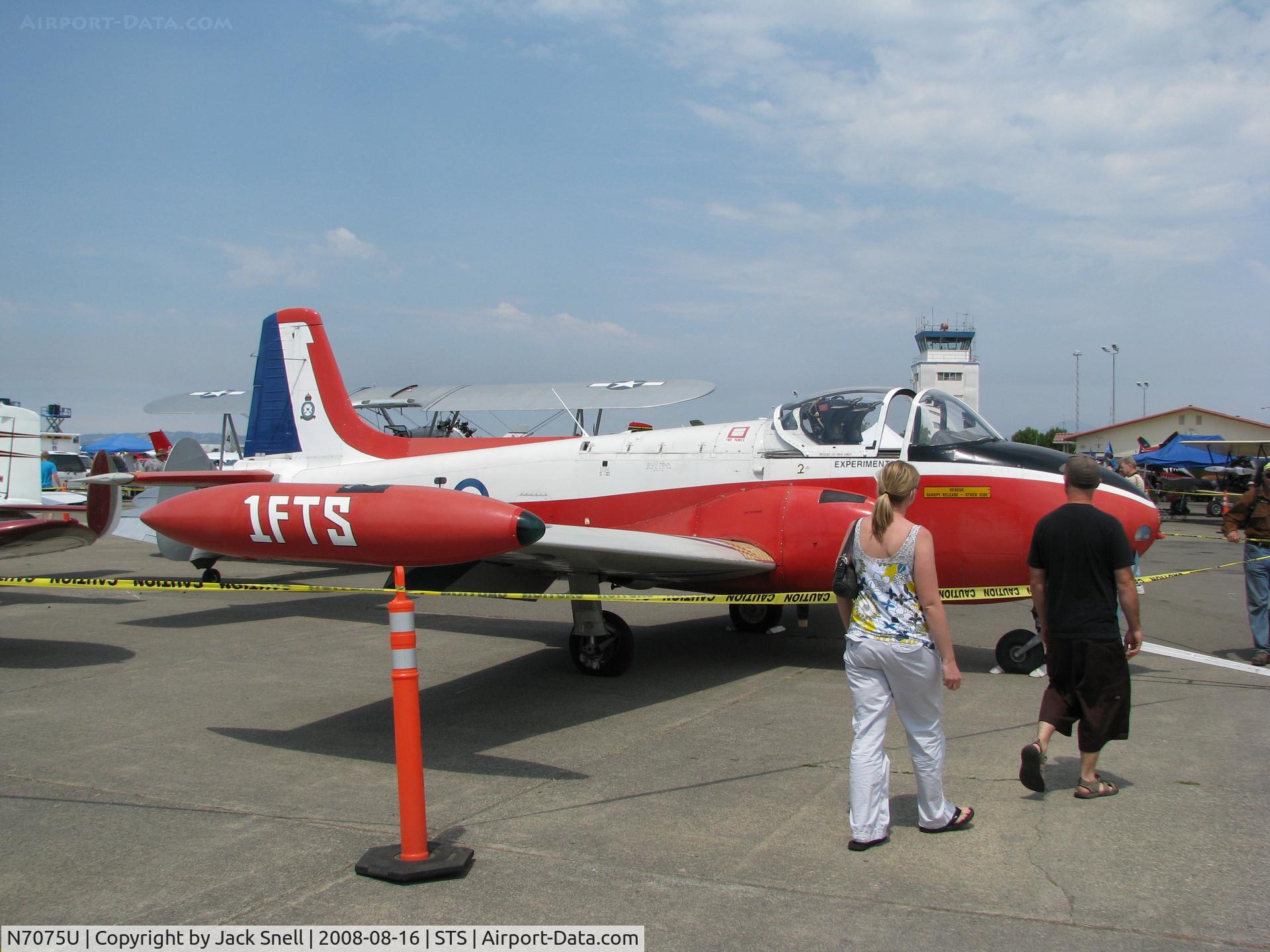 N7075U, 1960 Hunting P-84 Jet Provost T.3A C/N PAC/W/9274, Displayed at the 2008 Wings Over Wine Country Air Show
