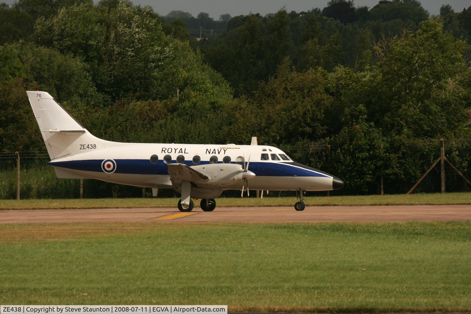 ZE438, 1986 British Aerospace BAe-3100 Jetstream T3 C/N 647, Taken at the Royal International Air Tattoo 2008 during arrivals and departures (show days cancelled due to bad weather)