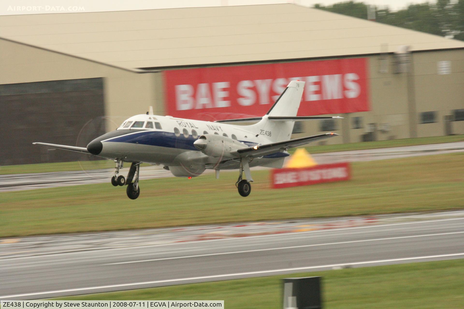 ZE438, 1986 British Aerospace BAe-3100 Jetstream T3 C/N 647, Taken at the Royal International Air Tattoo 2008 during arrivals and departures (show days cancelled due to bad weather)