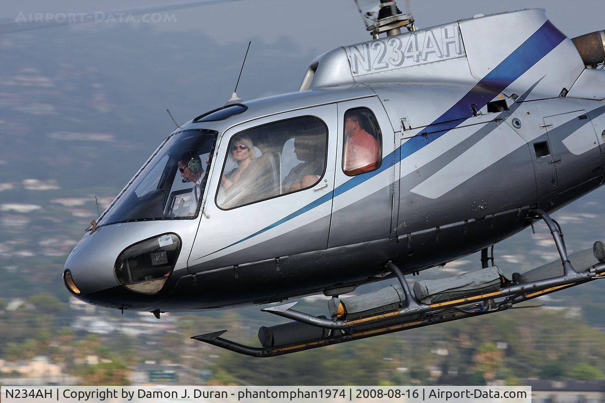 N234AH, 1991 Eurocopter AS-350BA Ecureuil C/N 2489, Eurocopter taking off to Catalina Island, CA