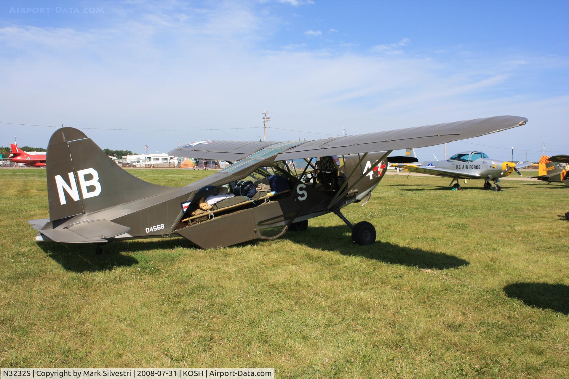 N3232S, 1945 Stinson L-5G Sentinel C/N 76-3597, Oshkosh 2008
