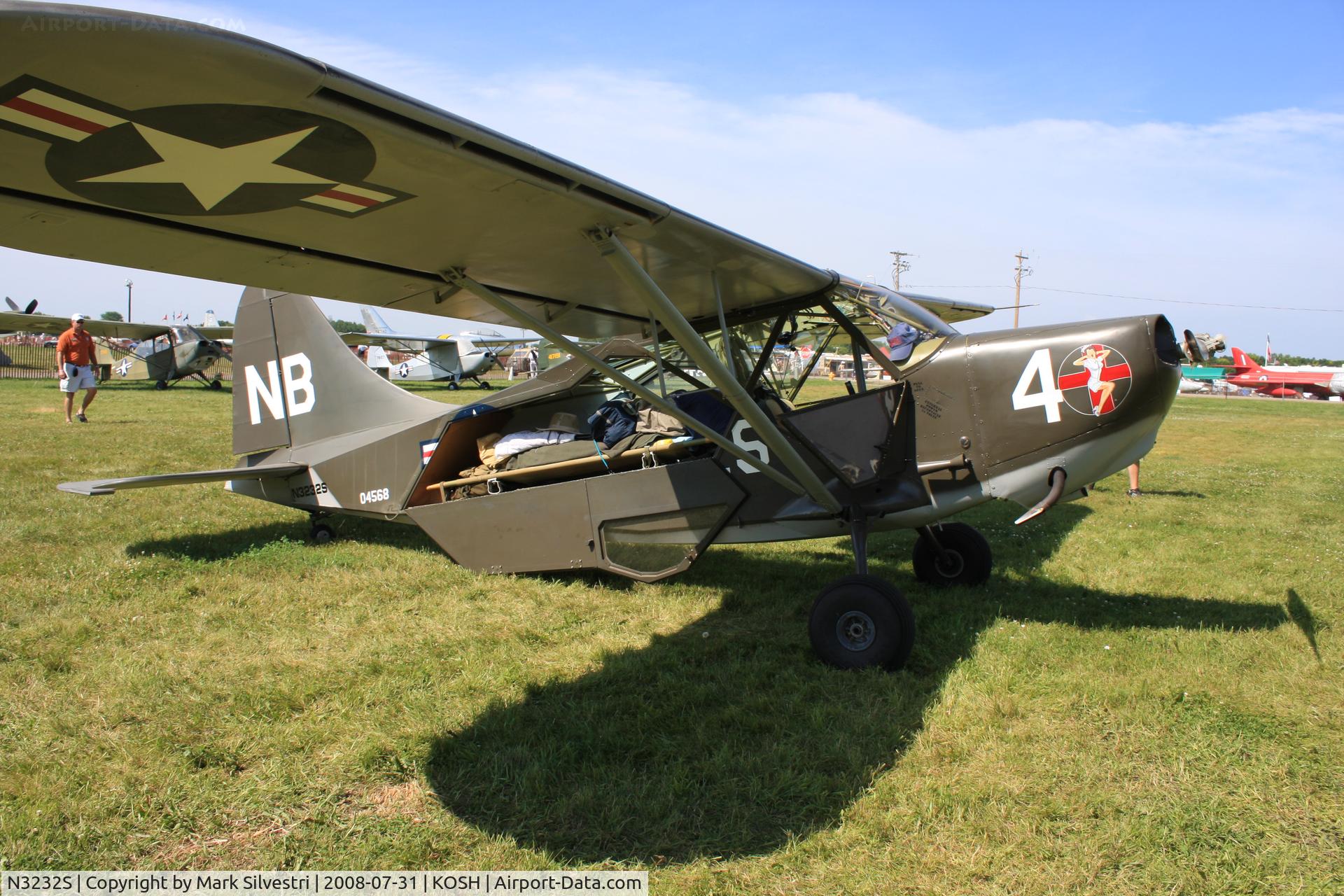 N3232S, 1945 Stinson L-5G Sentinel C/N 76-3597, Oshkosh 2008