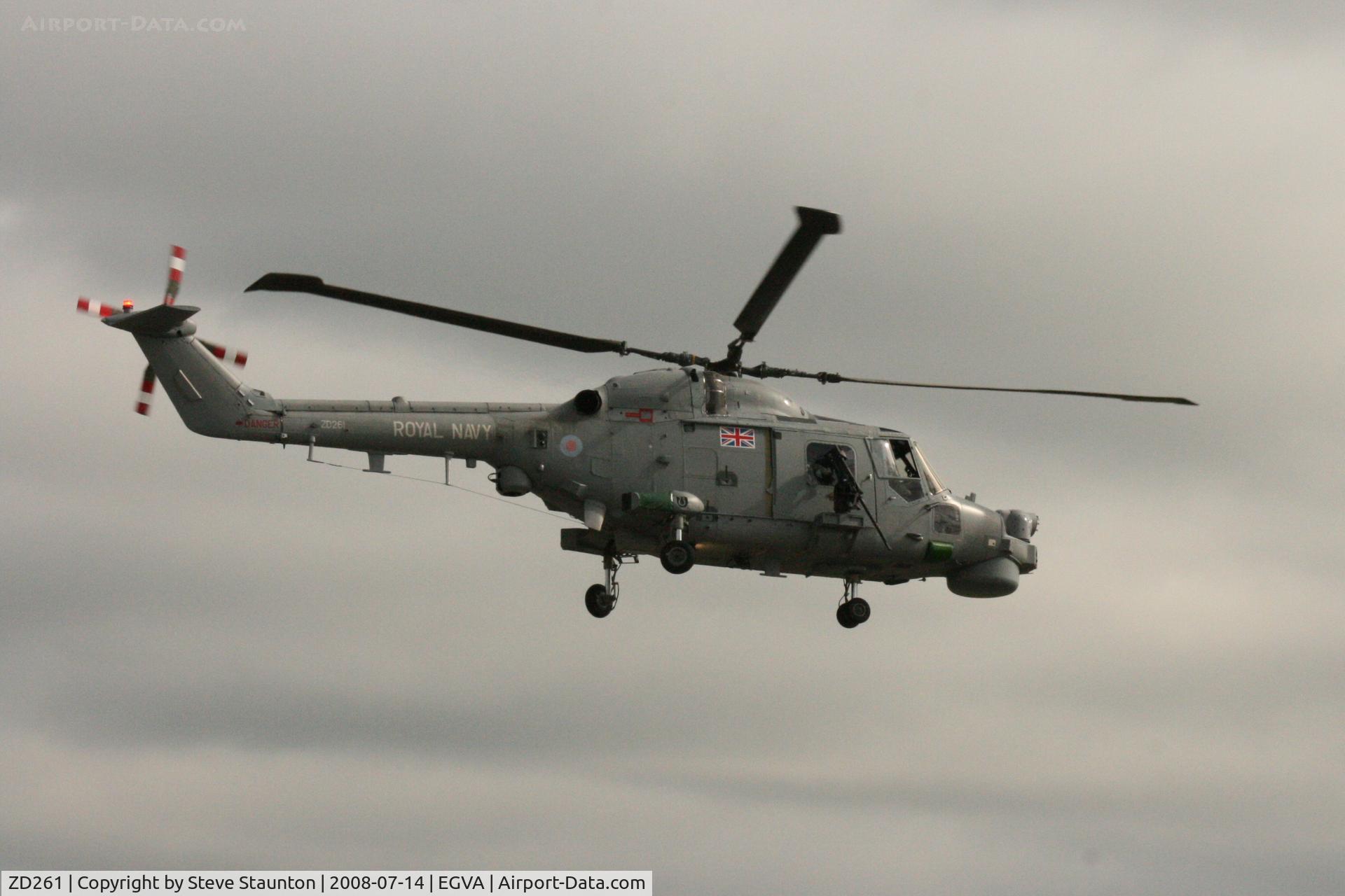 ZD261, 1983 Westland Lynx HMA.8DSP C/N 295, Taken at the Royal International Air Tattoo 2008 during arrivals and departures (show days cancelled due to bad weather)