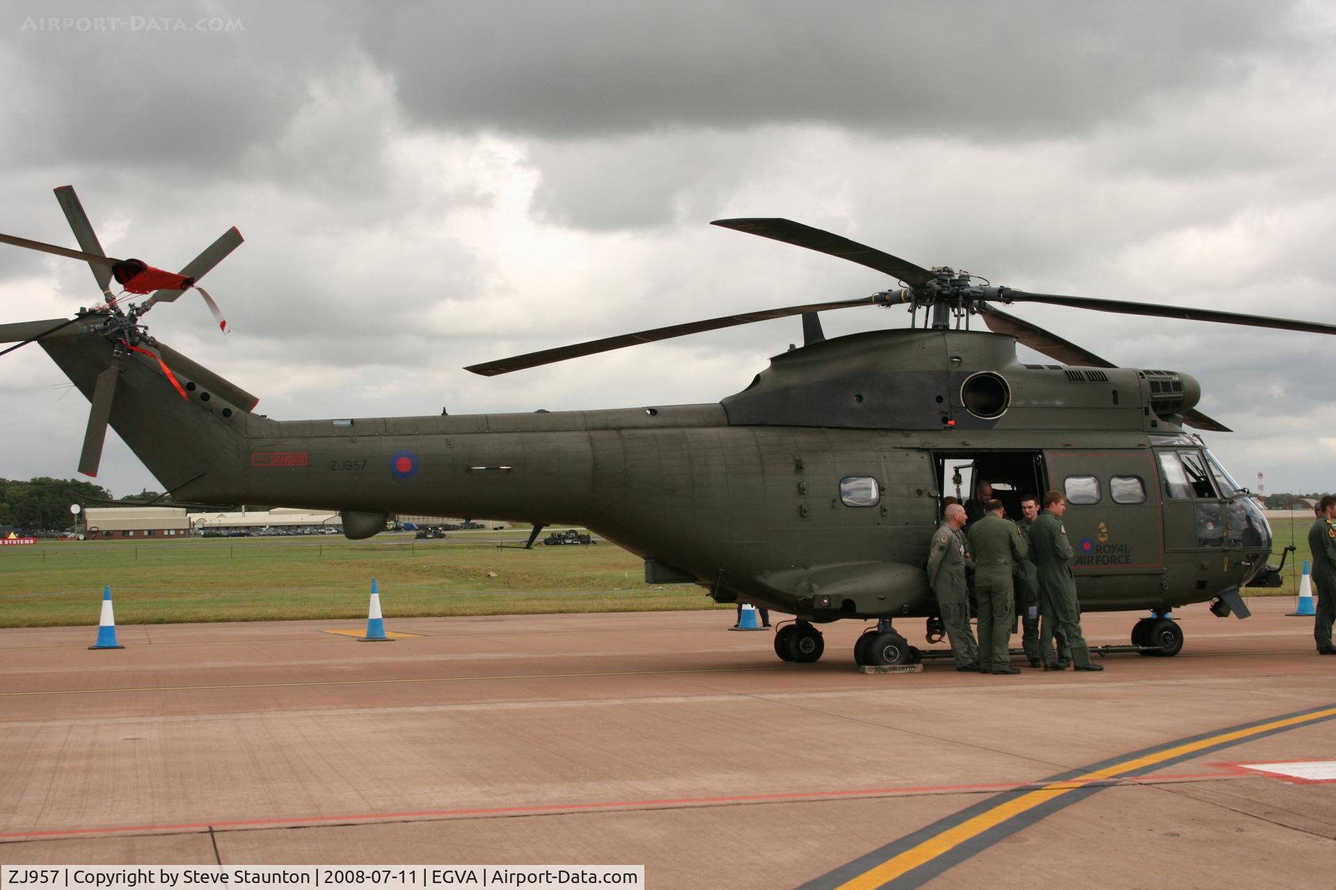 ZJ957, Westland Puma HC.2 C/N 1474, Taken at the Royal International Air Tattoo 2008 during arrivals and departures (show days cancelled due to bad weather)