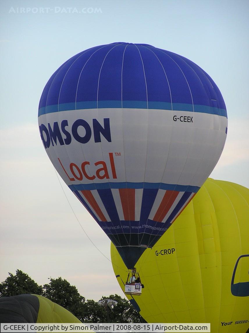 G-CEEK, 2006 Cameron Balloons Z-105 C/N 10909, Cameron Z-105 sponsored by Thomson Local