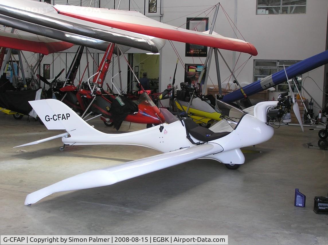 G-CFAP, 2008 Interplane ZJ-Viera C/N A5/08M, ZS-Viera hangared at Sywell