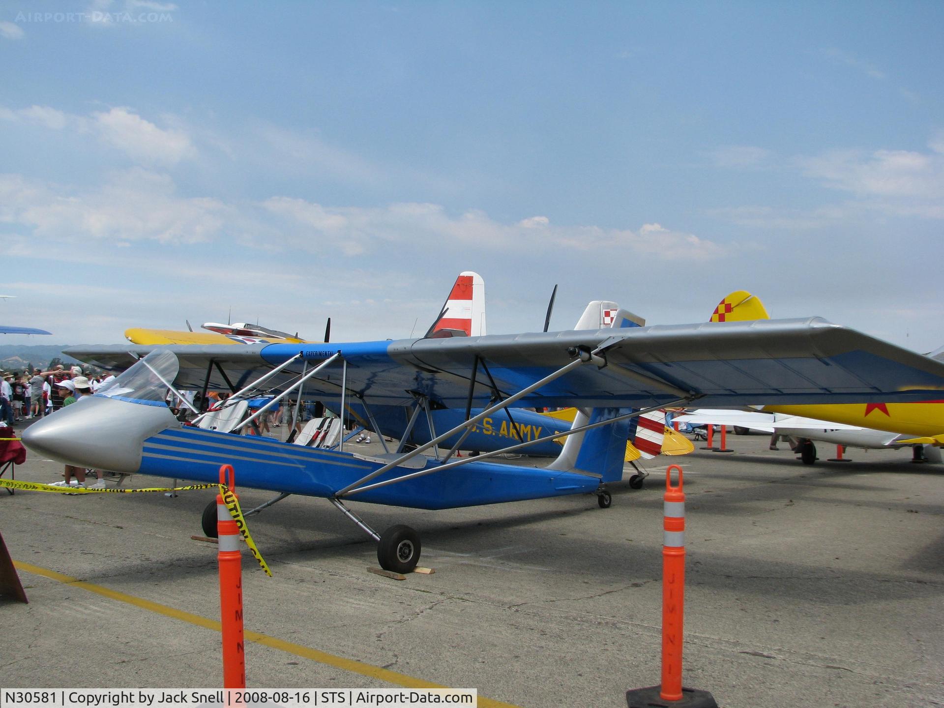 N30581, 2002 Lockwood Aircam C/N AC096, Displayed at the 2008 Wings Over Wine Country Air Show