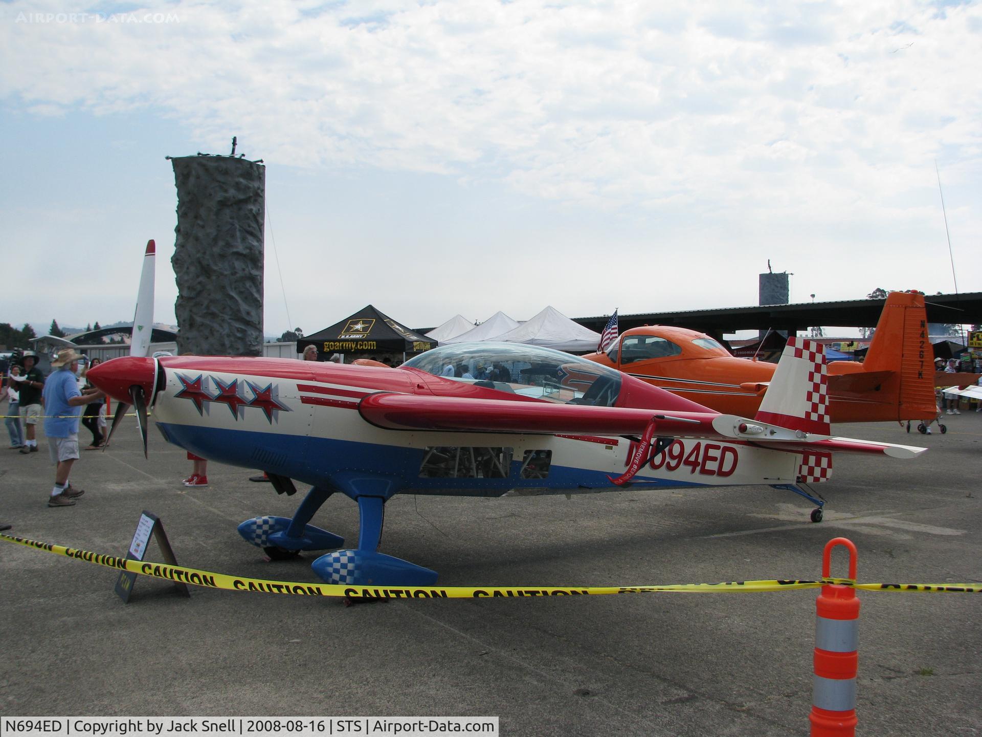 N694ED, 1991 Extra EA-300 C/N 027, Displayed at the 2008 Wings Over Wine Country Air Show