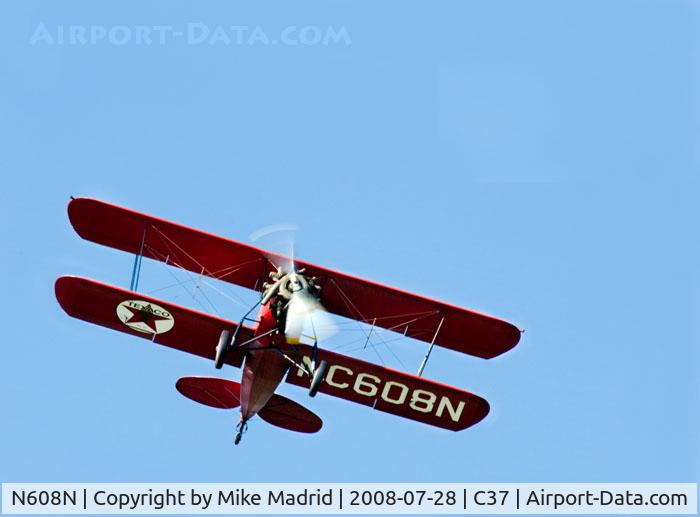 N608N, 1929 Waco ASO C/N 3070, Over Brodhead 2008