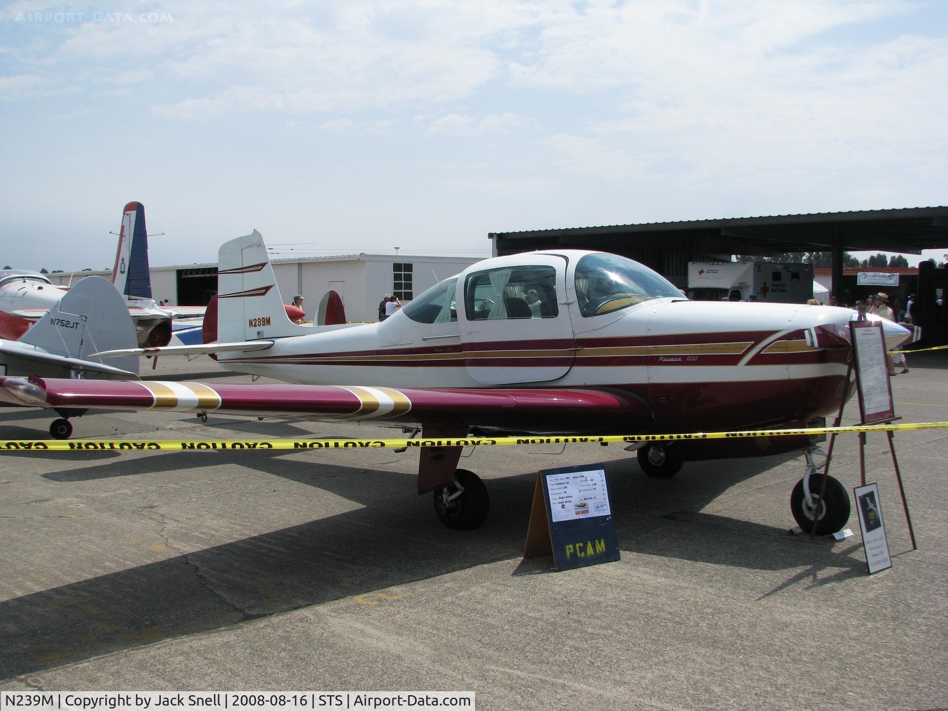 N239M, 1965 Meyers Industries Inc 200D C/N 294, Displayed at the 2008 Wings Over Wine Country Air Show