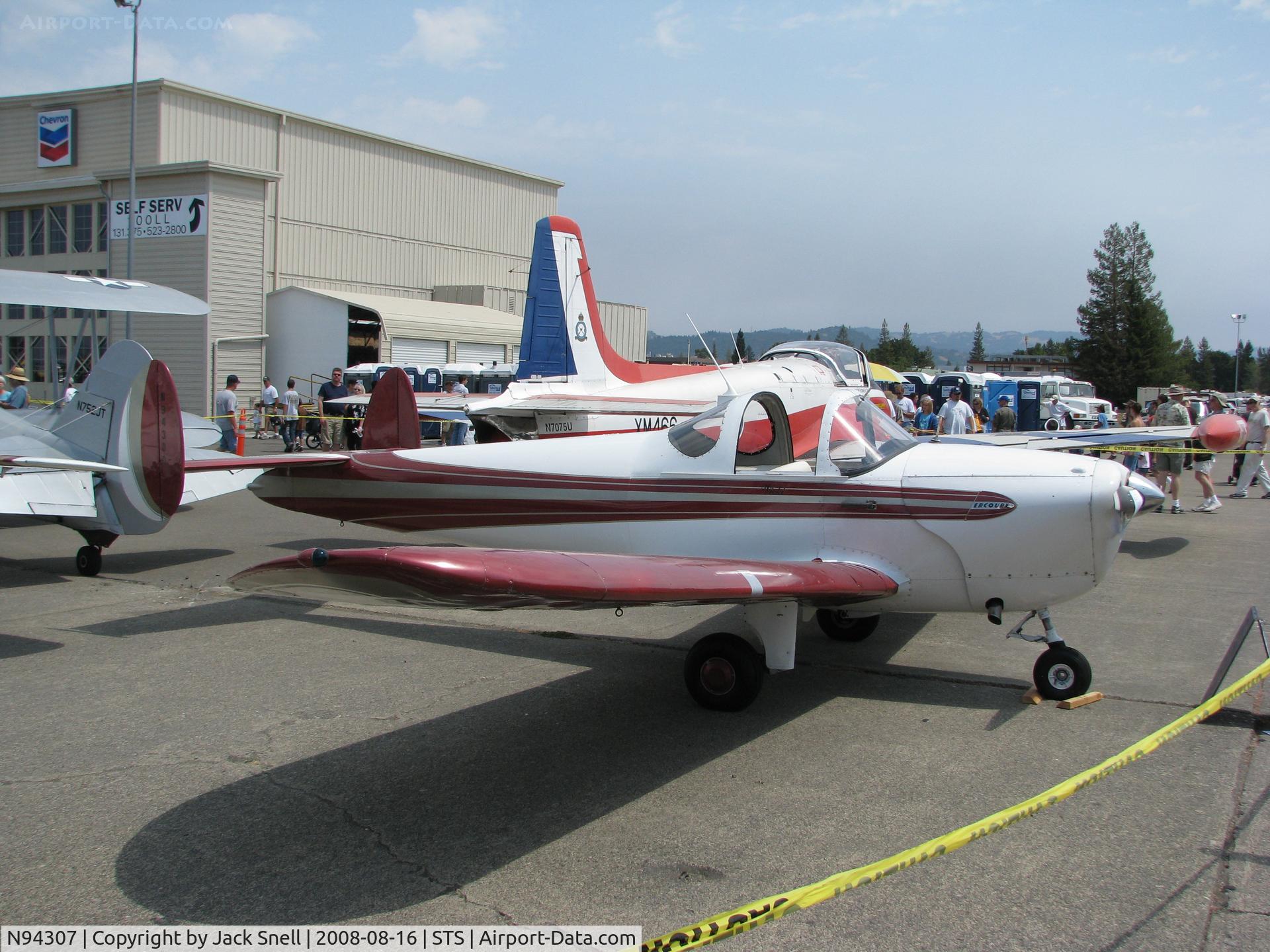 N94307, 1946 Erco 415C Ercoupe C/N 1530, Displayed at the 2008 Wings Over Wine Country Air Show