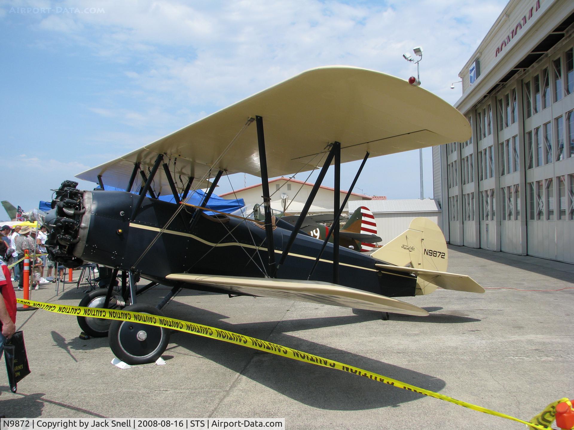 N9872, 1929 Curtiss-Wright Travel Air B-4000 C/N 1059, Displayed at the 2008 Wings Over Wine Country Air Show