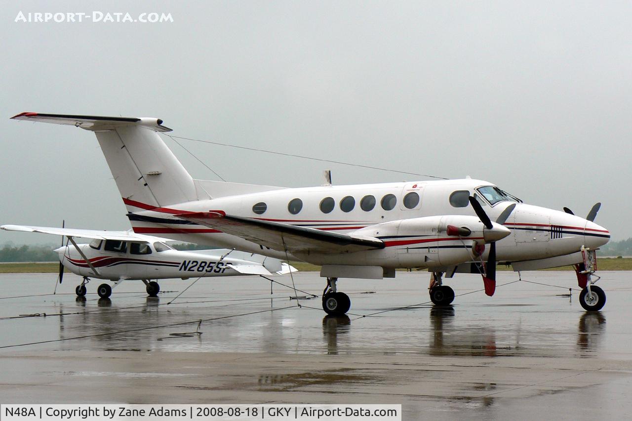 N48A, 1976 Beechcraft C-12A (King Air 200) C/N BC-12, At Arlington Municipal - Nice summer rain