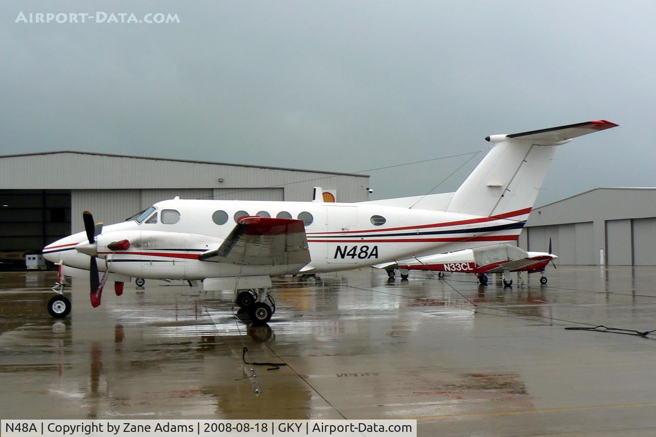 N48A, 1976 Beechcraft C-12A (King Air 200) C/N BC-12, At Arlington Municipal - Nice summer rain