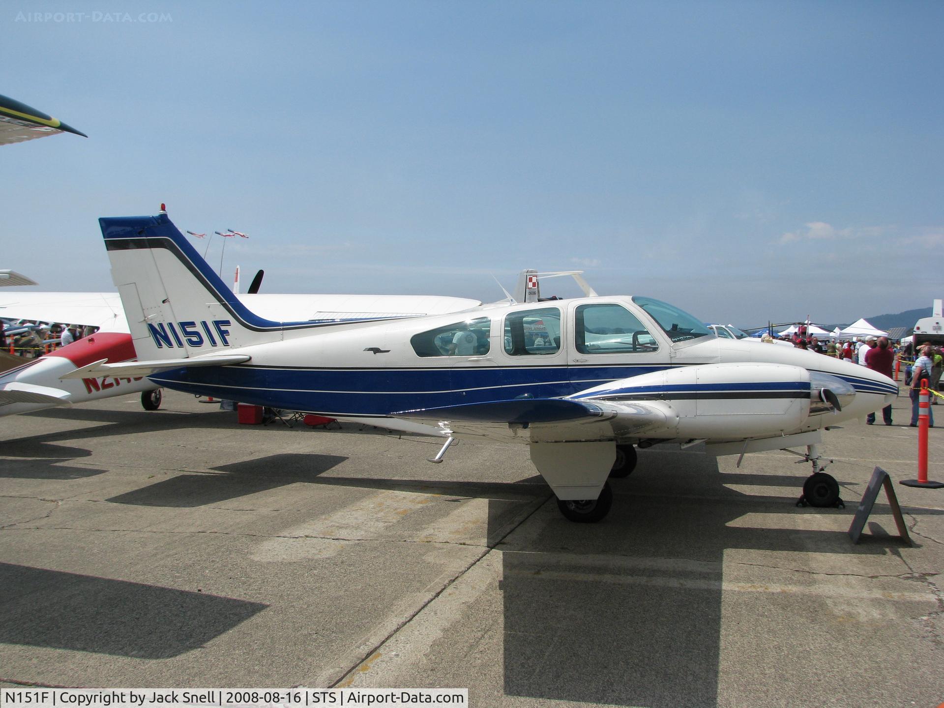 N151F, 1964 Beech 95-B55 (T42A) Baron C/N TC-613, Displayed at the 2008 Wings Over Wine Country Air Show