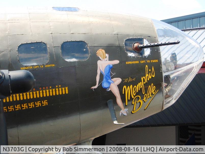 N3703G, 1945 Boeing B-17G Flying Fortress C/N 44-83546-A, On display at Wings of Victory airshow - Lancaster, Ohio