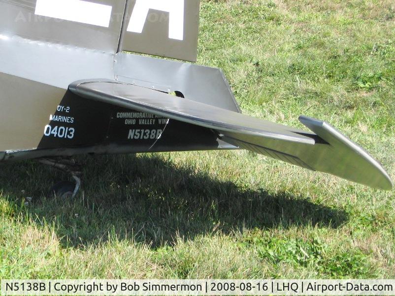 N5138B, 1956 Stinson OY-2 C/N 04013, Tail detail. On display at Wings of Victory airshow - Lancaster, Ohio