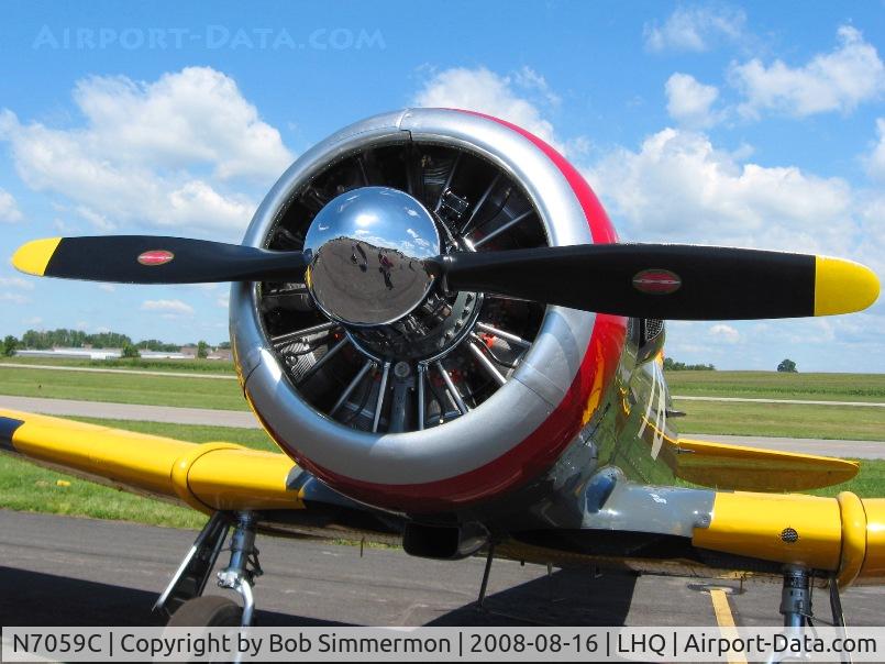 N7059C, North American AT-6C C/N 26913, On display at Wings of Victory airshow - Lancaster, Ohio