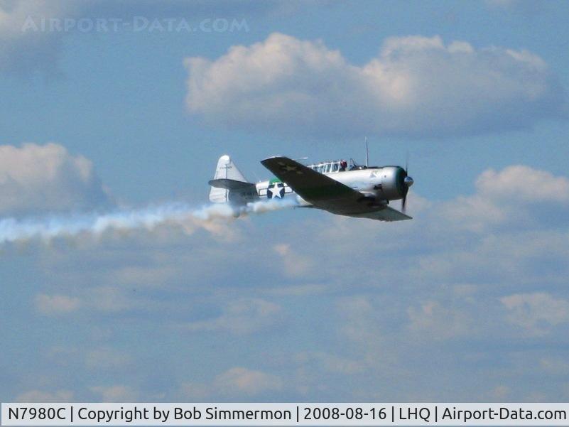 N7980C, 1943 North American SNJ-5 Texan Texan C/N 43938, Performing at the Wings of Victory airshow - Lancaster, Ohio