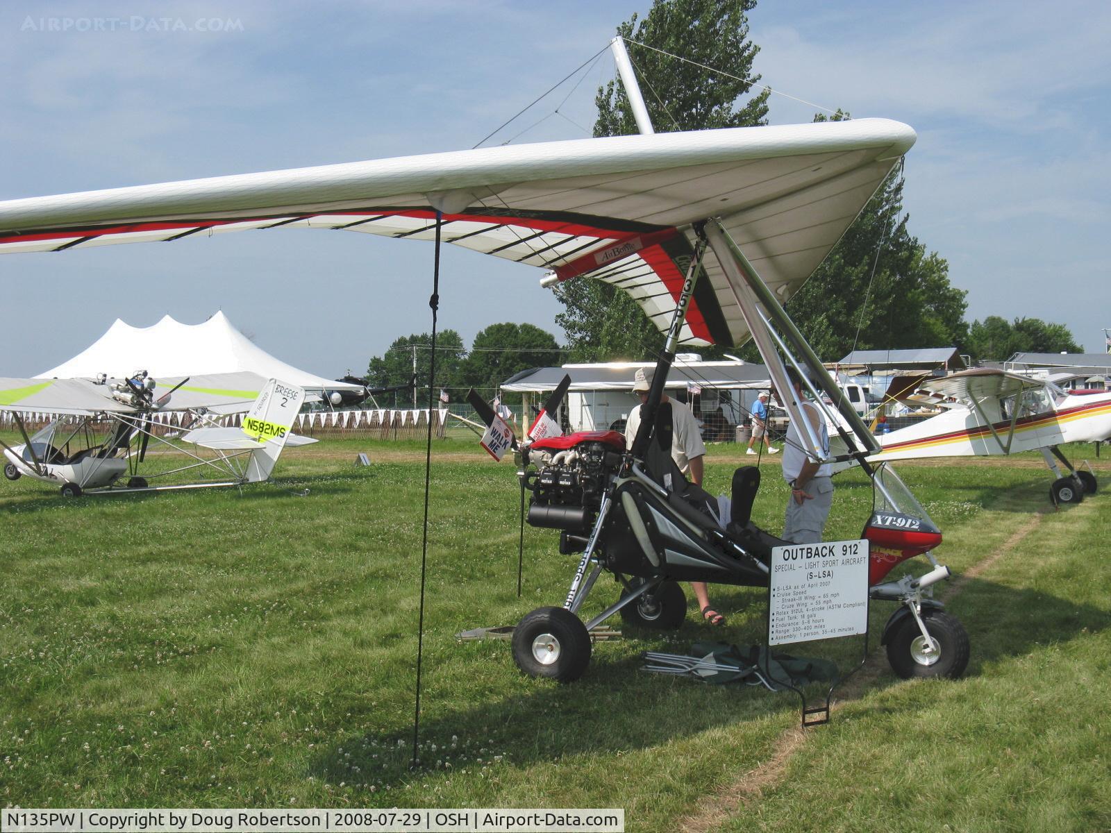 N135PW, 2008 Airborne Edge XT-912-L C/N XT-912-0247, 2008 Airborne Windsports Pty Ltd. EDGE XT-912L, Rotax 912UL pusher, weight-shift control