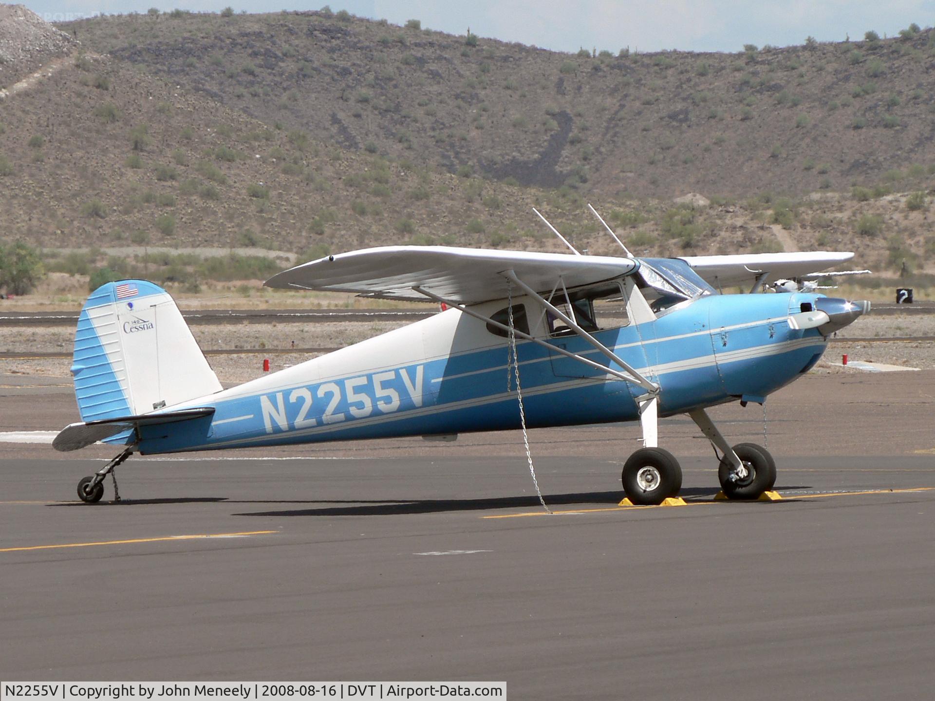 N2255V, 1948 Cessna 140 C/N 14486, Parked near the restaurant at DVT