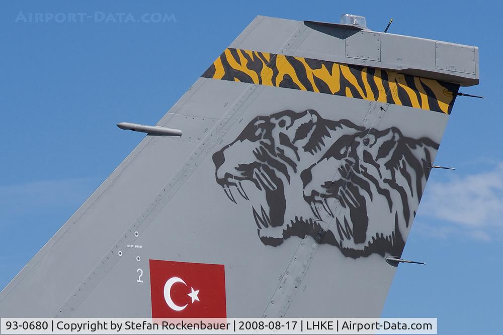 93-0680, TUSAS F-16CJ Fighting Falcon C/N HC-24, F-16 tail