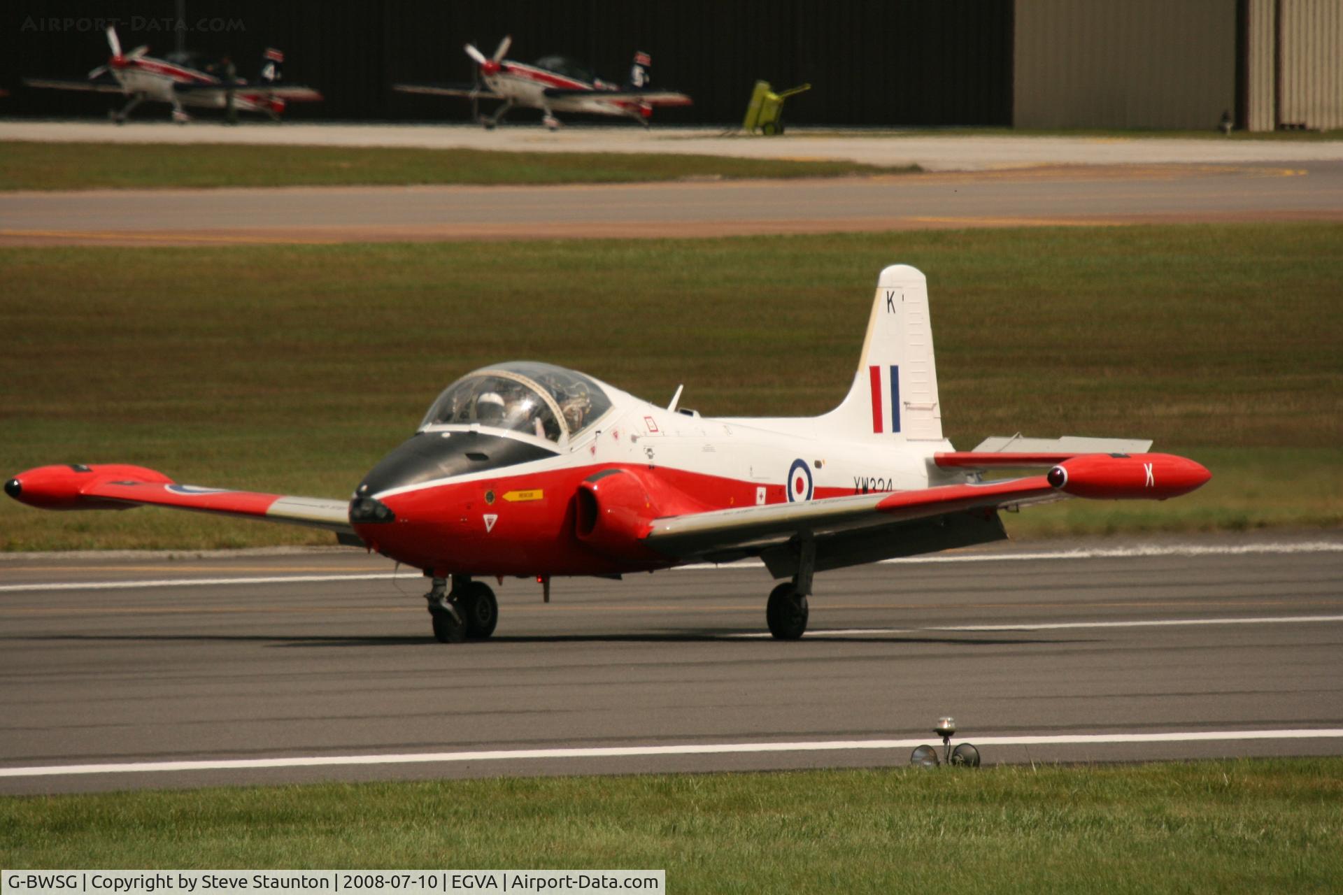 G-BWSG, 1970 BAC 84 Jet Provost T.5 C/N EEP/JP/988, Taken at the Royal International Air Tattoo 2008 during arrivals and departures (show days cancelled due to bad weather)