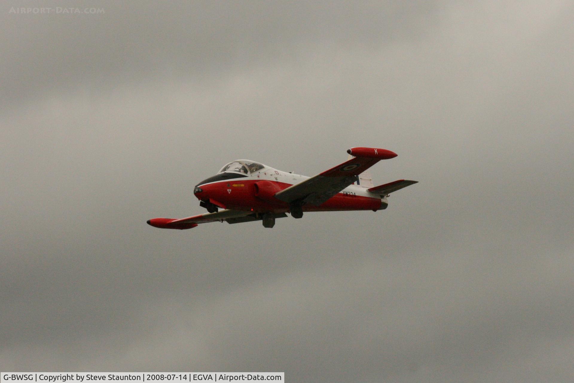 G-BWSG, 1970 BAC 84 Jet Provost T.5 C/N EEP/JP/988, Taken at the Royal International Air Tattoo 2008 during arrivals and departures (show days cancelled due to bad weather)