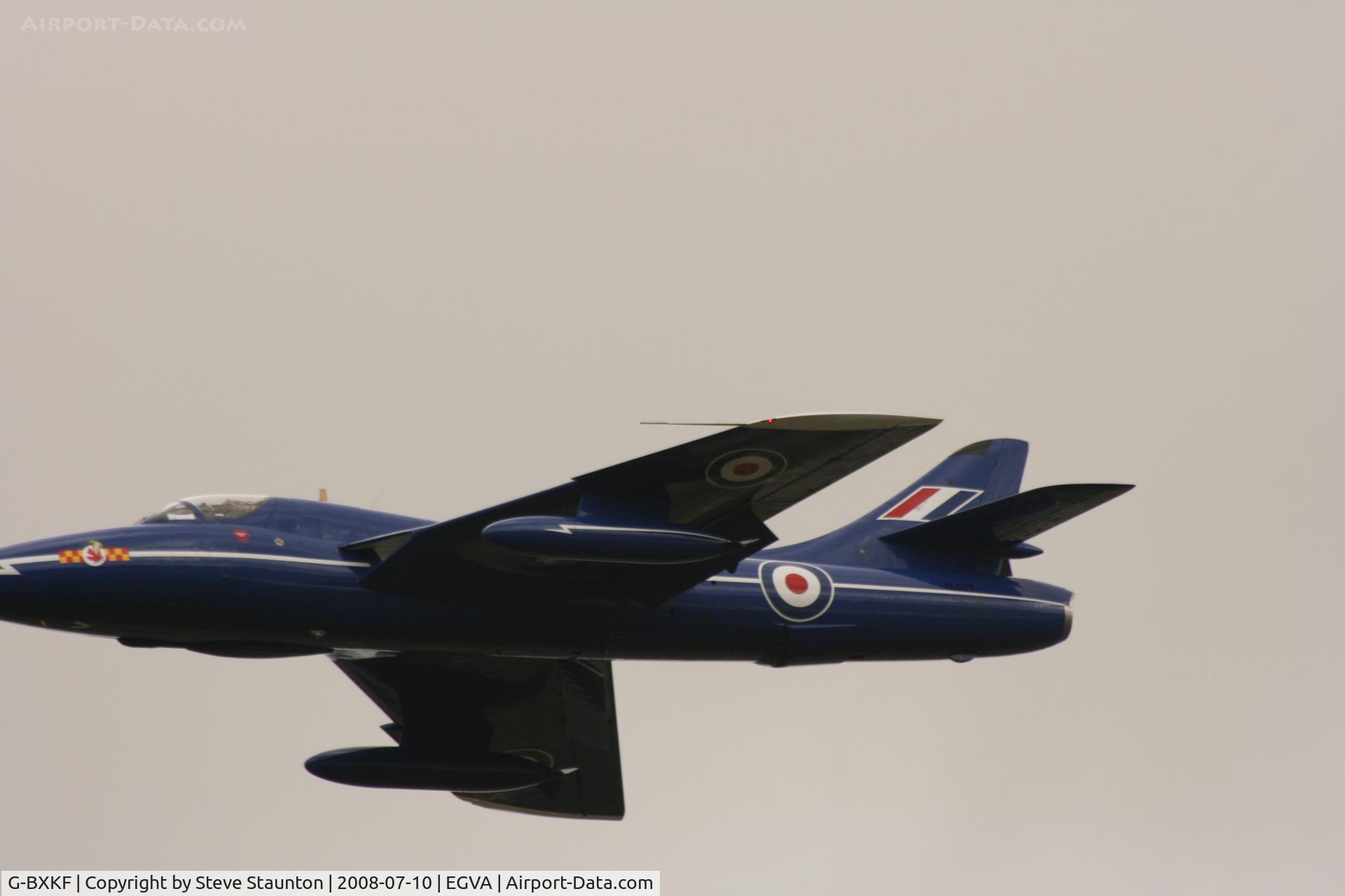 G-BXKF, 1958 Hawker Hunter T.7 C/N 41H/003315, Taken at the Royal International Air Tattoo 2008 during arrivals and departures (show days cancelled due to bad weather)