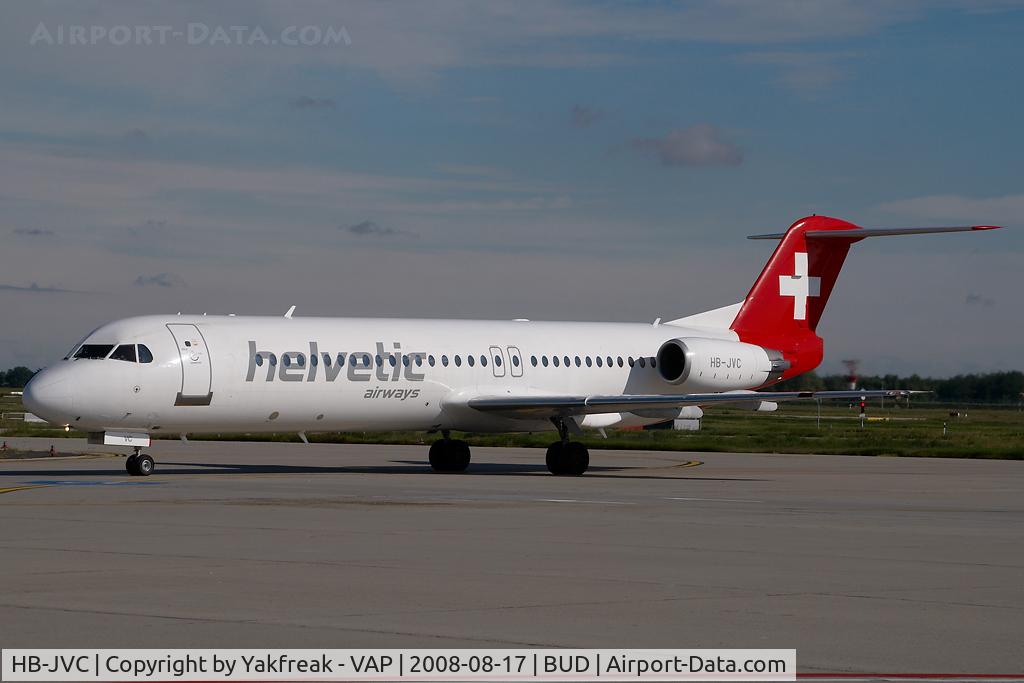 HB-JVC, 1994 Fokker 100 (F-28-0100) C/N 11501, Helvetic Fokker 100