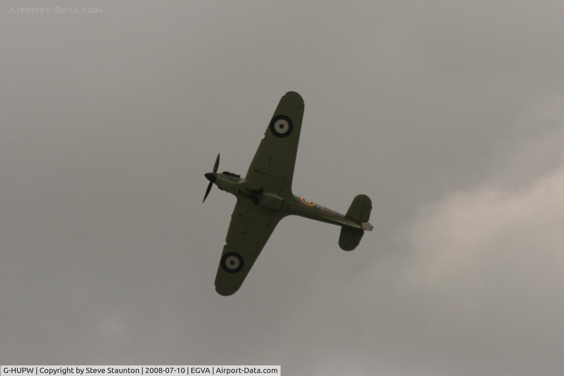 G-HUPW, 1940 Hawker Hurricane I C/N G592301, Taken at the Royal International Air Tattoo 2008 during arrivals and departures (show days cancelled due to bad weather)