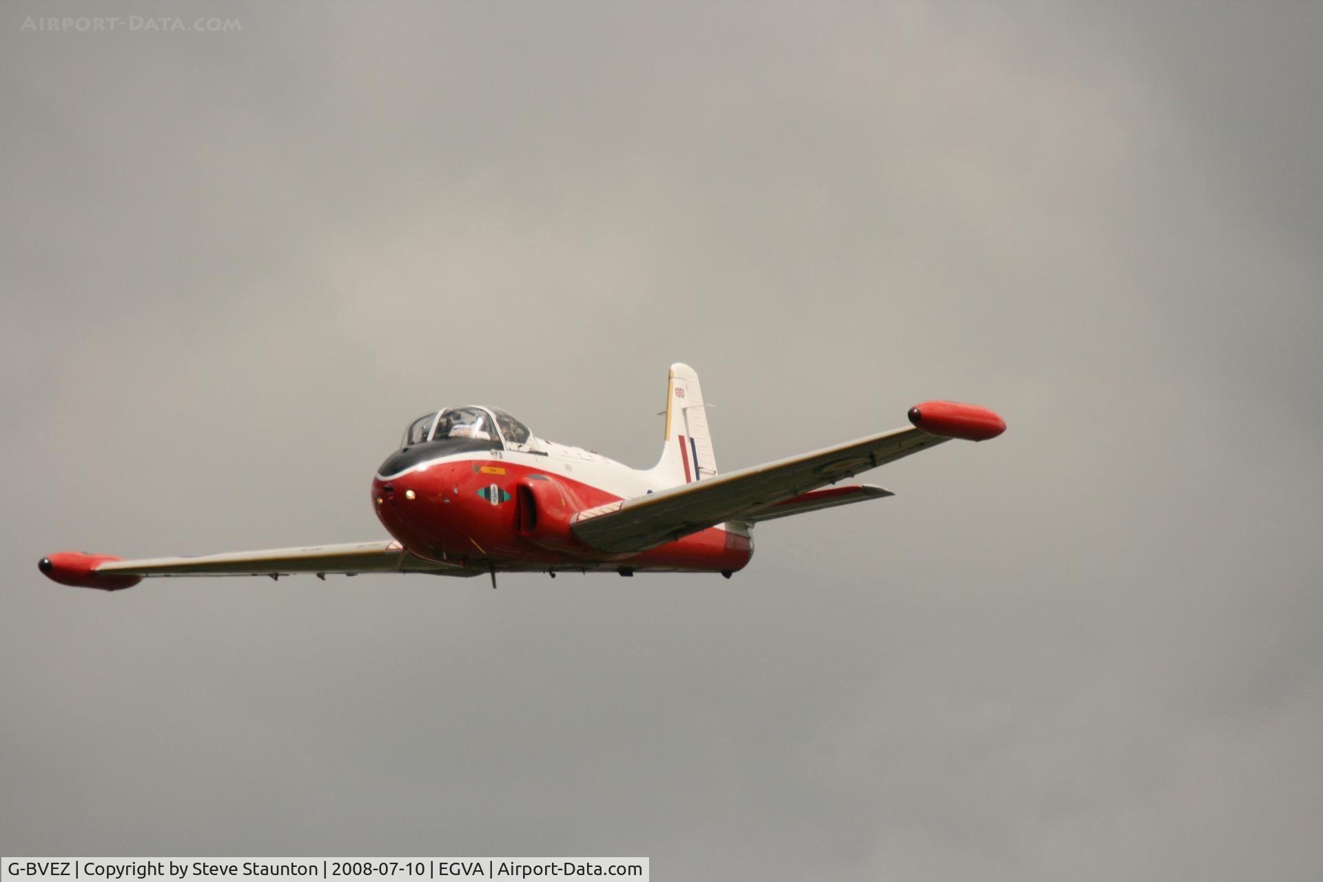 G-BVEZ, 1960 Hunting P-84 Jet Provost T.3A C/N PAC/W/9287, Taken at the Royal International Air Tattoo 2008 during arrivals and departures (show days cancelled due to bad weather)