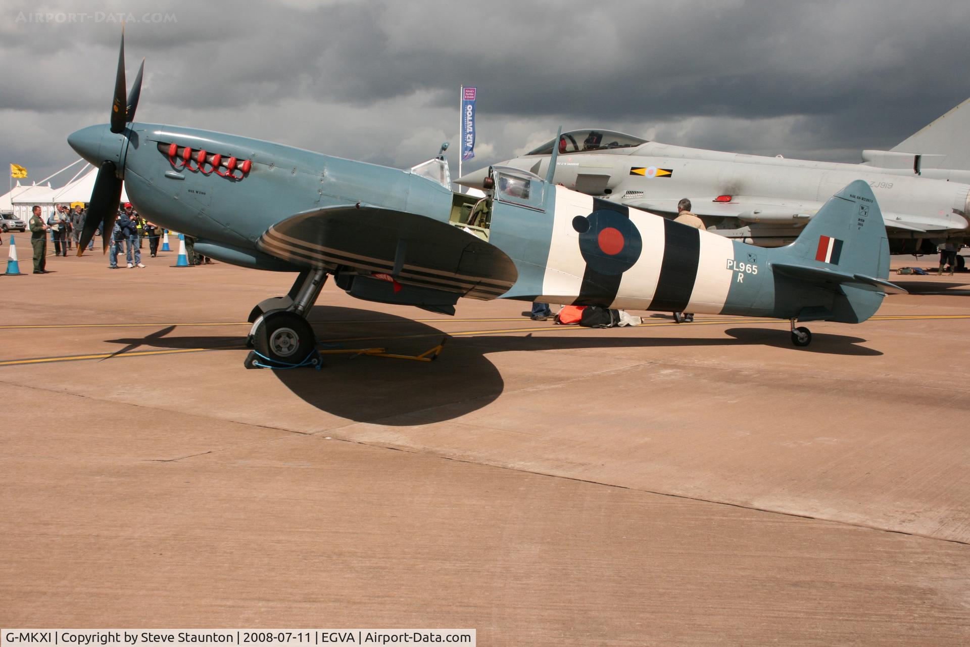 G-MKXI, 1944 Supermarine 365 Spitfire PR.XI C/N 6S/504719, Taken at the Royal International Air Tattoo 2008 during arrivals and departures (show days cancelled due to bad weather)