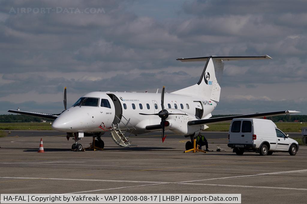 HA-FAL, 1990 Embraer EMB-120 Brasilia C/N 120176, Budapest Aircraft Service Embraer 120