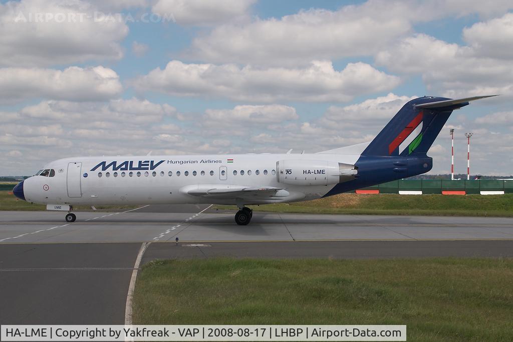 HA-LME, 1996 Fokker 70 (F-28-0070) C/N 11575, Malev Fokker 70