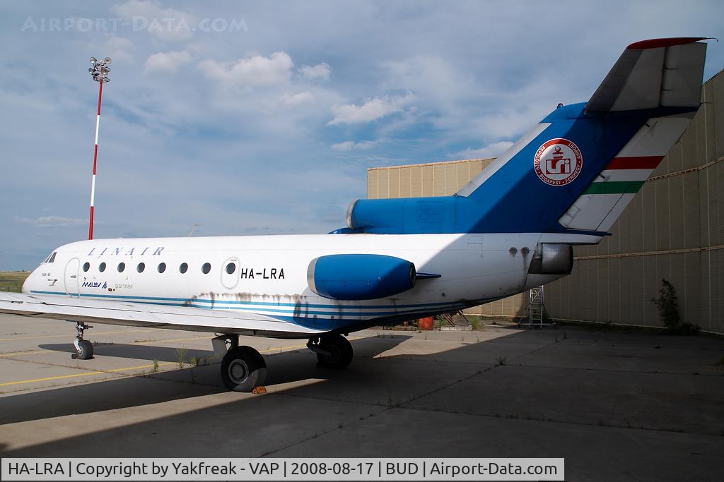 HA-LRA, 1974 Yakovlev Yak-40 C/N 9440837, Linair Yakovlev 40