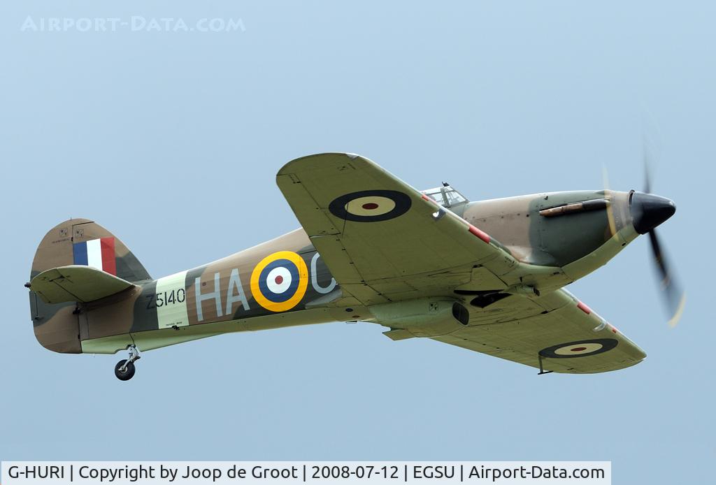 G-HURI, 1942 Hawker (CCF) Hurricane Mk12A C/N 72036, Always great to see a Hurricane fly!