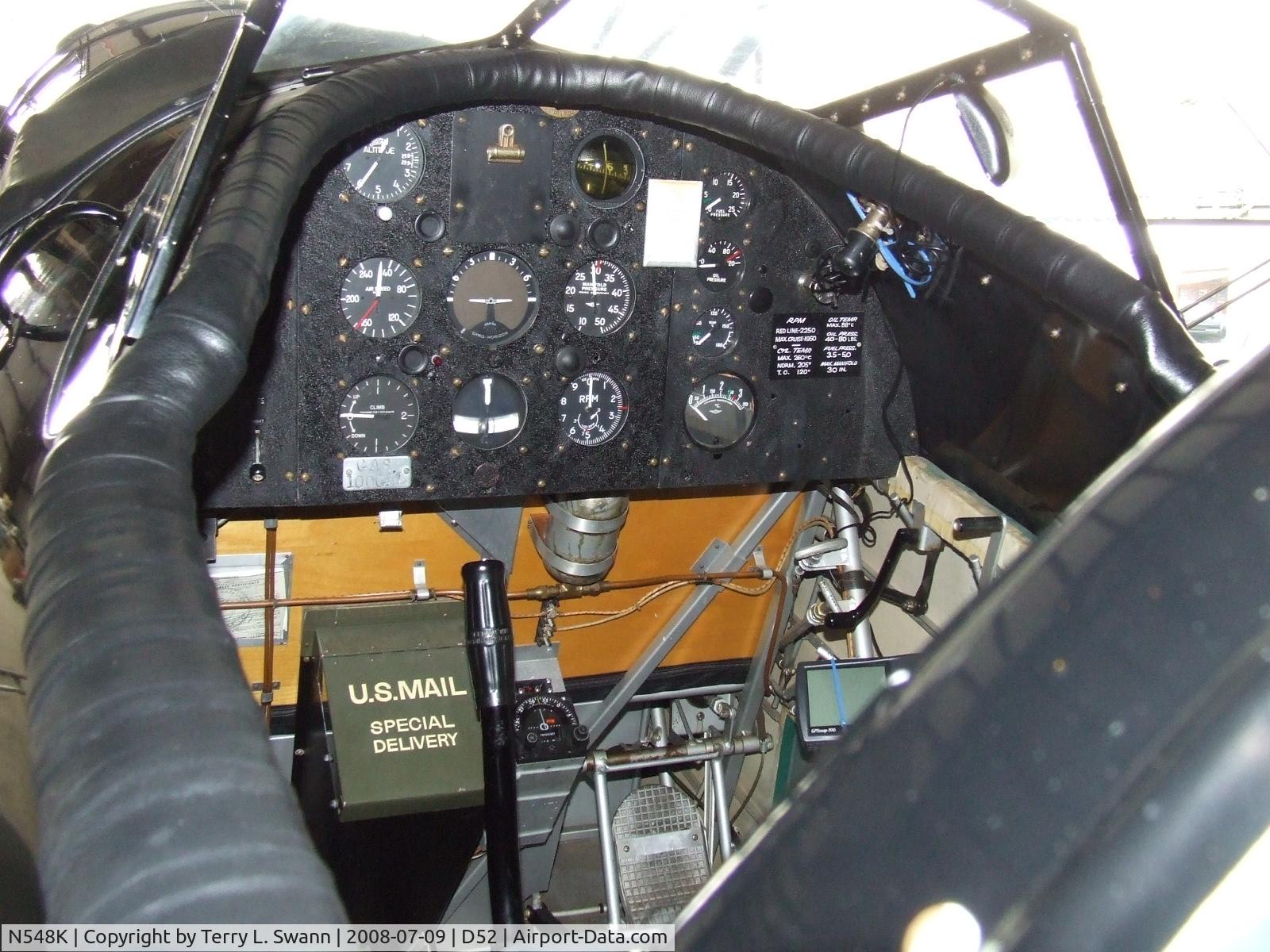 N548K, 1929 Pitcairn PA-6 Super Mailwing C/N 48, Cockpit.